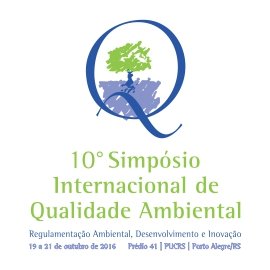 10º SIMPÓSIO INTERNACIONAL DE QUALIDADE AMBIENTAL 10º SIMPÓSIO INTERNACIONAL DE QUALIDADE AMBIENTAL