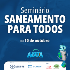 SEMINÁRIO SANEAMENTO PARA TODOS